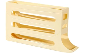 Dispensador de huevos para refrigerador enrollable automático soporte para huevos enrollable estante de almacenamiento de 4 niveles - Imagen 1 de 5