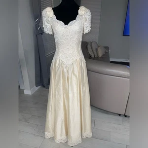 Vestido de novia vintage victoriano cottagecore detalle encaje S/M - Imagen 1 de 7