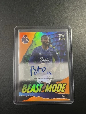 2025-26 Topps Premier League Beto Beast Mode Auto /25 - Image 1 of 2