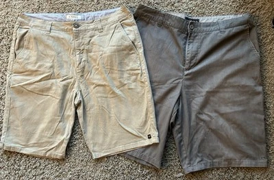Rip Curl & O'Neill Chino Shorts Mens Size 36 Classic Fit  10" Casual Pockets - Image 1 of 4