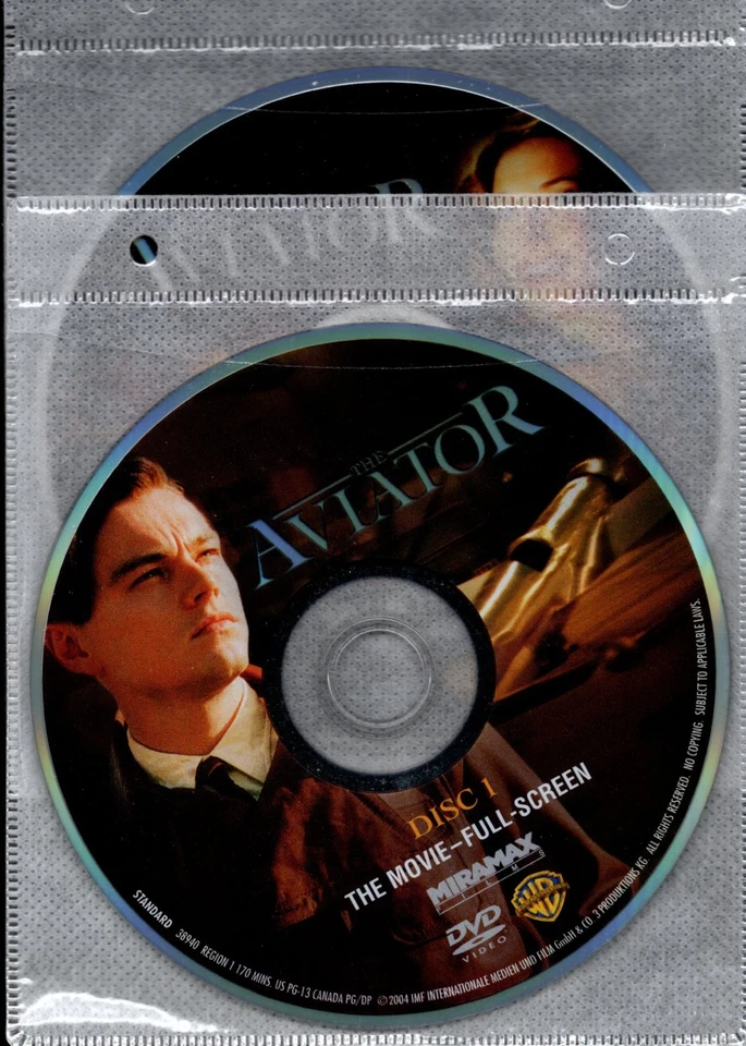The Aviator (2004) *DISC ONLY* = REGION 1 - DVD - Leonardo diCaprio - 2 Disc Set - Image 1 of 1