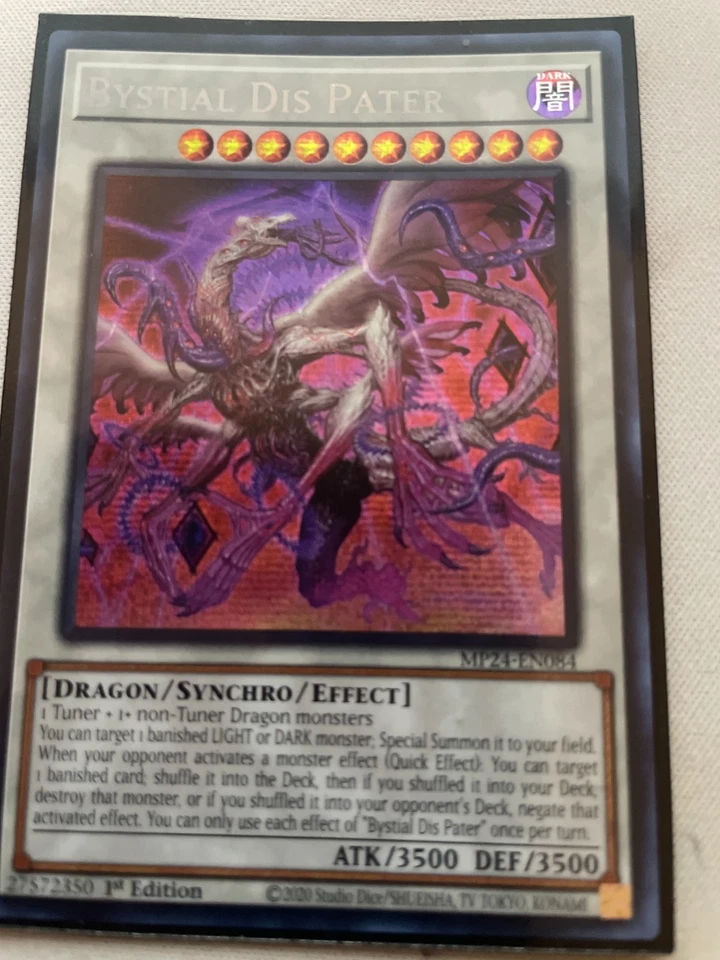 Yugioh Bystial Dis Pater 1st Edition Prismatic Secret Rare MP24-EN084 NM - Image 1 of 1