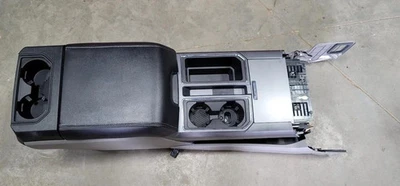 2017-2020 Ford F150 Floor Center Console Assembly Black Grey Without Side Trims - Image 1 of 4