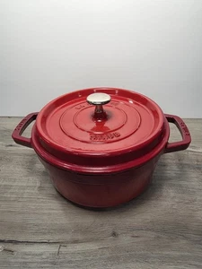 Staub La Cocotte Cast Iron Pot with Lid  |   #22cm  6.5 inch  |  Red - Picture 1 of 7
