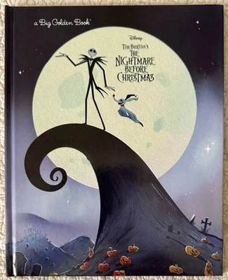 New Disney Nightmare Before Christmas Hardcover A Big Golden Book Tim Burton - Image 1 of 4