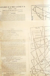 La Mode illustree 1889 # 29 & son Patron with Pattern - Picture 1 of 4