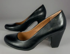 Sofft Lana Damen-Pump schwarz Leder gepolstert bequem Blockabsatz, 9,5 NEU 127 $ - Bild 1 von 19