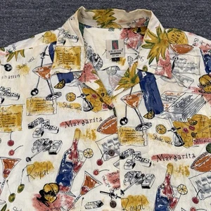 Tori Richard Shirt Men Large Rayon Camp Cocktail Loop Collar Retro Hawaiian USA - Picture 1 of 10