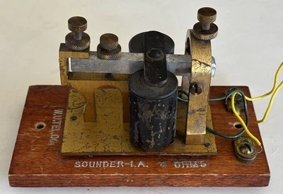 WU W.U. Tel. Co. Western Electric Telegraph Sounder 1.A 4 Ohms - Image 1 of 4