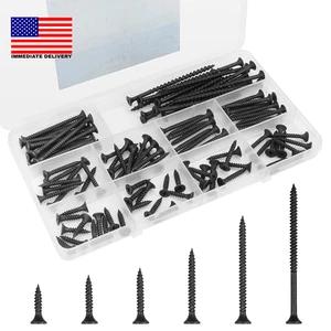 Trockenbauschrauben Sortiment Set, Holzschrauben für Trockenbau, 108 Stück Grobgewinde, Ph - Bild 1 von 9