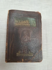 WEBSTERS 1926 DICTIONARY LEATHER GEOGRAPHICAL HIGH SCHOOL COLLEGIATE EDITION - Bild 1 von 12