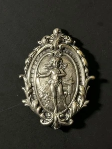 Antiguo broche de ángel victoriano de plata de ley - Imagen 1 de 12