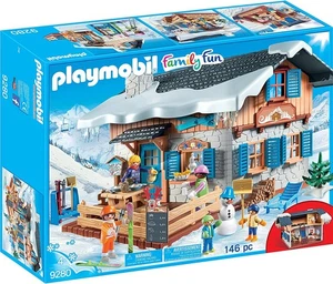 Playmobil 9280 Chalet avec skieurs/Chalet Hiver Winter/Family Fun-Neuf -New - Photo 1/8