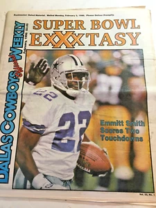 Dallas Cowboys Oficial Semanal, 5 de febrero de 1996 Super Bowl Exxxtasy Emmet Smith - Imagen 1 de 4