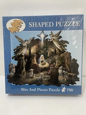 In The Manger 700 Pc Shaped Jigsaw Puzzle 20” X 27” Ruane Manning Sealed Box - Image 1 of 4