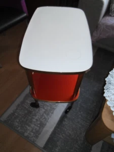 Vintage 50er 60er Jahre Barwagen Teewagen Servierwagen Resopal Messing - Bild 1 von 14