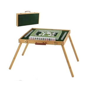 Foldable Mahjong Table with Mahjong Tiles Set,Portable Mahjong Game Kits - Picture 1 of 7
