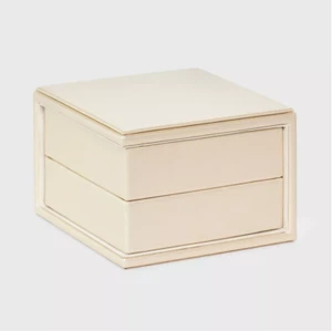 Metallic Leather Rotatable Jewelry Organizer - Wild Fable™ Cream - Picture 1 of 2