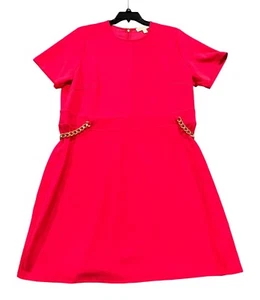 NEW Michael Kors Wome Plus Size Chain-Trim Short-Sleeve Dress Pink Size 2X NWT - Picture 1 of 4