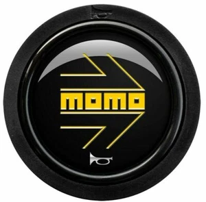 Genuine Momo yellow arrow steering wheel horn push button (small) retention ring - Picture 1 of 5