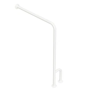BELP Stützgriff Rechts Edelstahl Weiß für Bad & WC >> zum Bohren - Imagen 1 de 4
