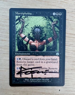VTG MTG 2002 Mortiphobia Enchantment Torment Artist Christopher Moeller Signed - Image 1 of 2
