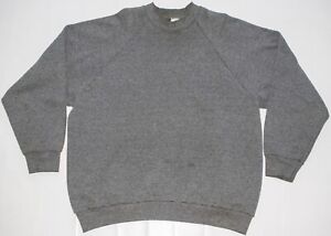 Vintage 1990's Fruit of the Loom Heather Gray US Made Crewneck Sweater Size L/XL