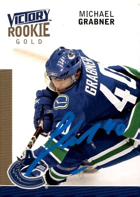 Michael Grabner - Signed 2009-10 Upper Deck Victory Rookie Gold Card #339 - Image 1 of 2