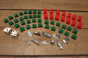  Vintage Monopoly Metal Playing Pieces Hat Boat Dog Horse Car Thimble Others!