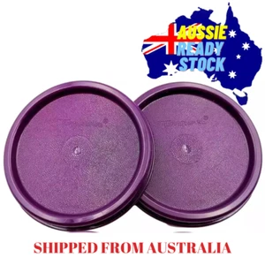 Tupperware Modular Mates MM Purple Dewberry Round Storage Container Lid (2) Set - Picture 1 of 5