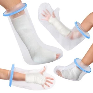 Universal Fit Cast Cover Kit for Shower Full Leg Arm Waterproof Reusable 4 Pack - Picture 1 of 7
