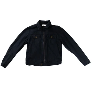 American Apparel Giacca Uomo Twill Nera Taglia S Zip Frontale Abbigliamento da Lavoro - Foto 1 di 6