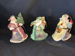 Thomas Kinkade Lot of 3 Old World Santa Ornaments 2003 COA #34 - Picture 1 of 8