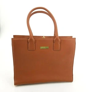 Joy & Iman Hollywood Glamour Brown & Gold Tone Pebbled Leather Handbag Purse - Picture 1 of 8