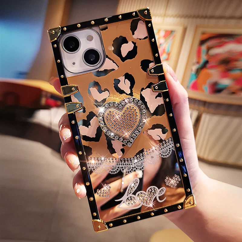 Cute Leopard Shockproof Love Heart Case For iPhone 13 Pro Max XS 12 11 7 8 XR SE - Image 1 of 4
