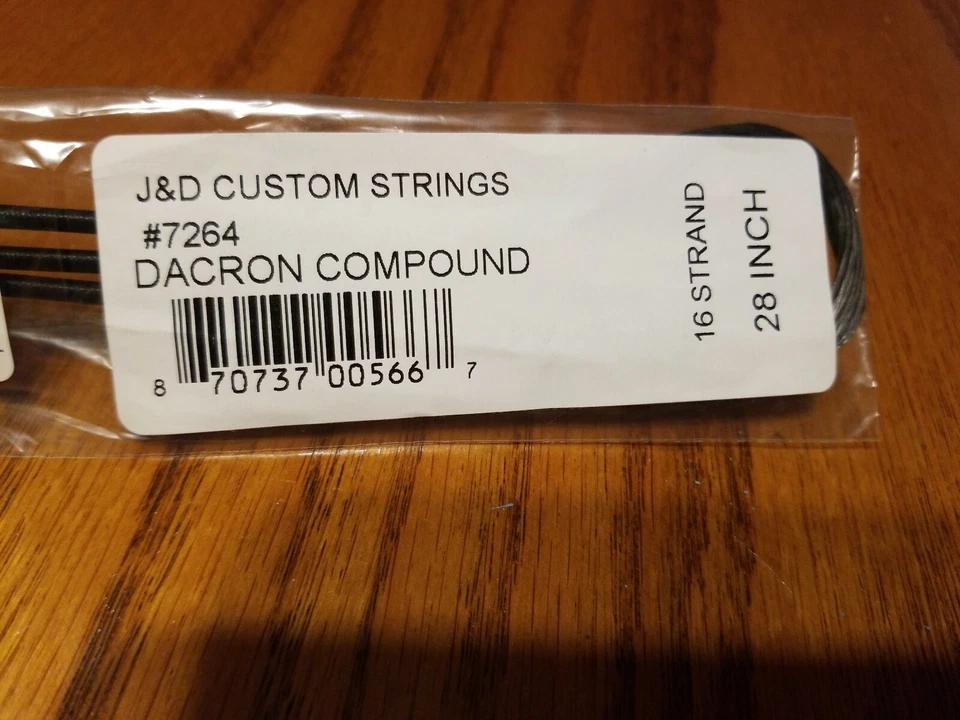 J and D Teardrop Bowstring Black B50 28 inch 16 Strand - Image 1 of 1