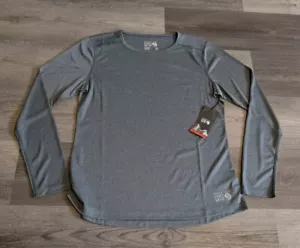 Mountain Hardwear Women Wicked Tech Long Sleeve Shirt Medium Grey Gray NEW NWT - Picture 1 of 7