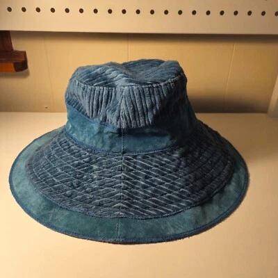 Liz Claiborne Gamuza y Pana Sombrero Cubo Forro Satinado OS Foto 1 de 3