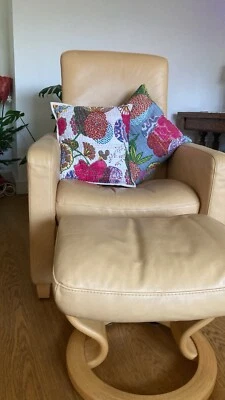 Erkornes Stressless leather Arion chair and footstool - Image 1 of 4