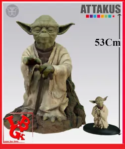 YODA using the force 1:1 53Cm 499Ex Attakus STAR WARS Lifesize Taille reelle - Imagen 1 de 7