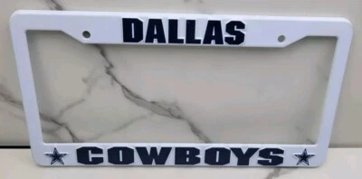 Marco de matrícula Dallas Cowboys marco de etiqueta azul y blanco nuevo Foto 1 de 4