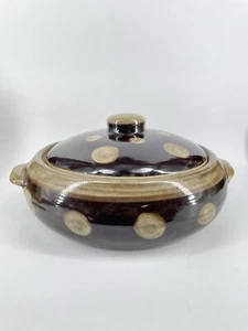 RARE! M. A. Hadley Pottery 1950s Hot Brown Casserole Dish w/ Lid - Picture 1 of 15