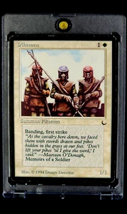 1994 MTG Magic The Gathering The Dark Pikemen White Vintage Magic Card - Picture 1 of 11