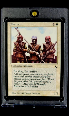 1994 MTG Magic The Gathering The Dark Pikemen White Vintage Magic Card - Image 1 of 4