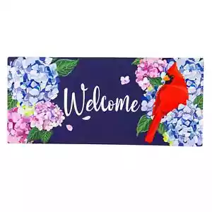 Red Cardinal and Hydrangeas 432374 Evergreen Sassafras Switch Mat Insert - Picture 1 of 1