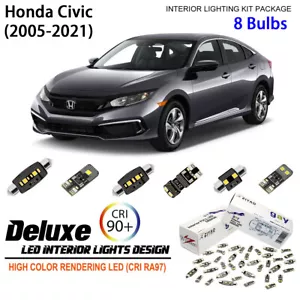 Kit de luz interior LED para accesorios de bombilla LED domo Honda Civic 2005-2021 - Imagen 1 de 10