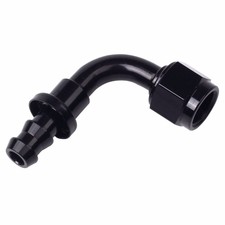 Black AN6 AN-6 90 Degree Push Lock Oil/Fuel/Gas Line  Fittings hose  Adapter