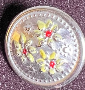 20 botones Dirndl Edelweiss plateados pintados a mano bávaros de colección A005 - Imagen 1 de 3