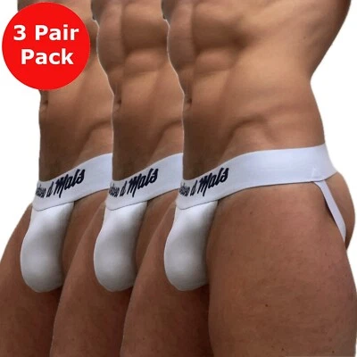 Ropa interior sexy con correa deportiva calzoncillos de algodón suave elástico para hombre paquete de 3 pares Foto 1 de 3