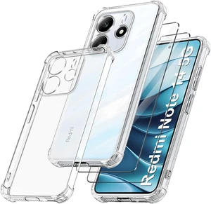 Custodia 3 in 1 per Xiaomi Redmi Note 14 Con 2 Proteggi Schermo, [Cuscinetto D'A - Foto 1 di 12